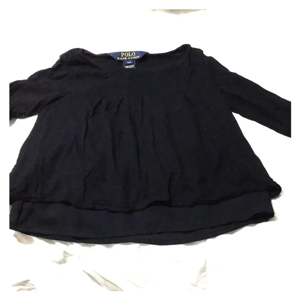 Ralph Lauren 2T black swing top worm once